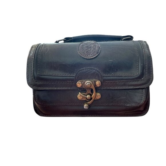 Vintage WW German? Physicians Black Leather Medical Doctor Travel Bag Small Case - Picture 14 of 14